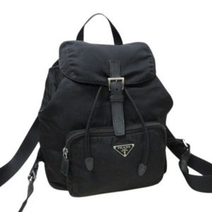 PRADA Prada Backpack Tessuto - Nylon Men's Women's Triangle Plate White Tag